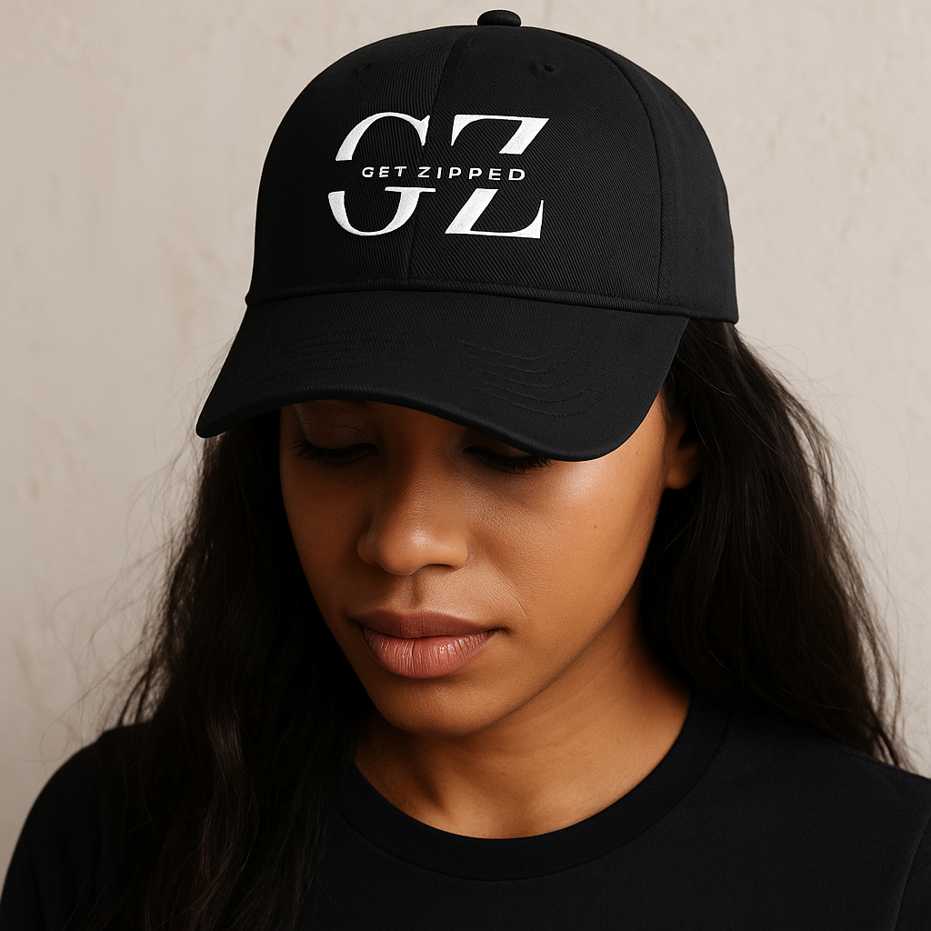 Comfortable everyday dad hat branded with Zipped signature style